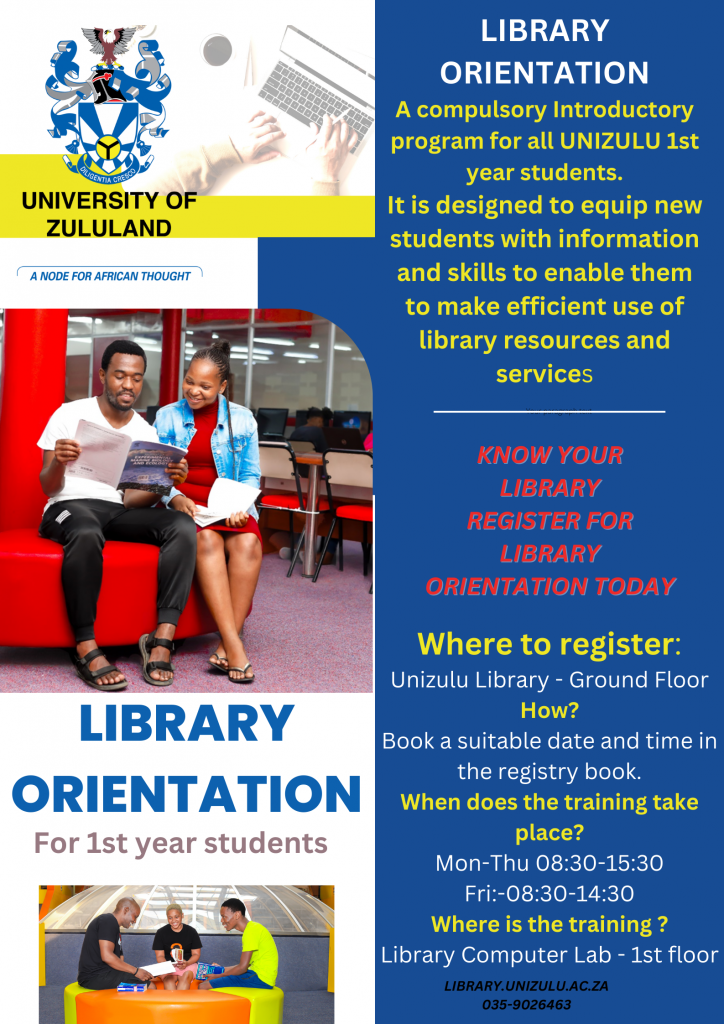 Library Orientation – University of Zululand Library